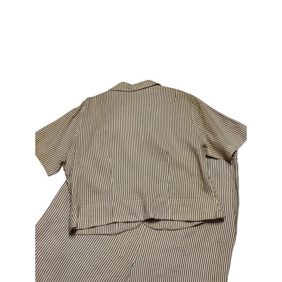 Vintage 1960s Classic Lady By Constantine Striped Two-Piece Blouse Skirt Set 16‎ - Picture 10 of 12